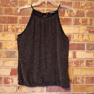 Express Black and Gold Shimmer Tank Size Small